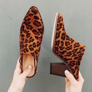 Leopard & Snake Skin Print Mules